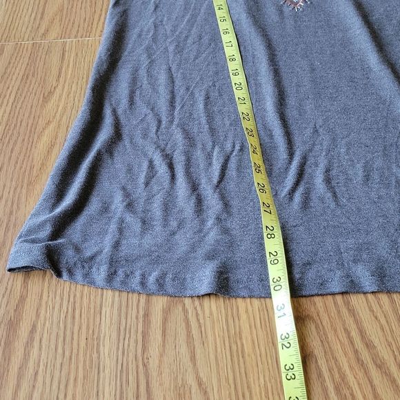 Mollorello round neck embroidered blause size Small color gray and orange - Picture 13 of 13